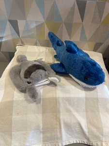Plush Stingray and Shark 6" - 10" - Picture 1 of 6