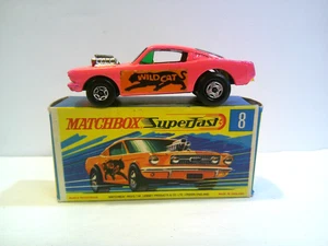 Matchbox Superfast 8 Wild Cat Dragster in Original Box - Pink - Picture 1 of 6