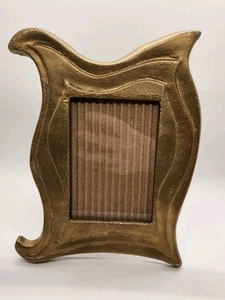 Cornice portafoto stile ottone vintage contiene quadro 3' x 4,25" pazzo in Messico - Foto 1 di 12