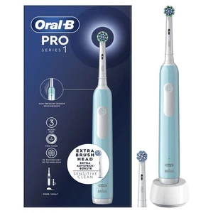 Oral-B Spazzolino Elettrico Ricaricabile Series 1 Blu con 2 Testine di Ricambio, - Foto 1 di 1