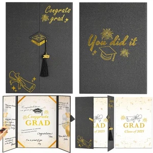 Graduation Guest Book 2025 Pink Graduation Signature Black Gold, AYGXU® Superb - Picture 1 of 7