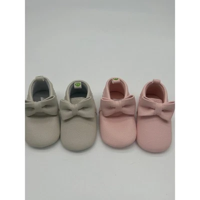 Lote de 2 Primeros Pasos Stepping Stones Rosa Lazo Mocasín Zapatos Talla 3 (6-9 Meses) Foto 1 de 4