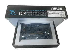 ASUS Xonar DG PCI 5.1 Sound Audio Card 90-YAA0K0-0UAN0BZ Used Works + Box - Afbeelding 1 van 7