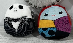 Squishmallows Jack Skellington & Sally 5” Plush Set Nightmare Before Christmas - Picture 1 of 7