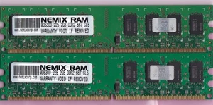 4GB 2x2GB PC2-5300 NEMIX MD5300-225 AENEON DDR2-667 DESKTOP RAM Memory KIT DIMM - Picture 1 of 2