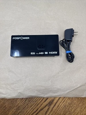 FosPower 5 Ports HDMI Switcher with Remote Control and Pwer Adapter - Black - Image 1 of 4