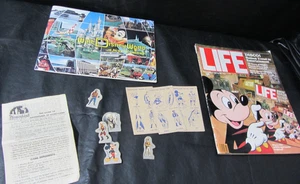 Disney souvenir book w/ vintage game parts and Life Magazine Walt Disney World - Picture 1 of 19