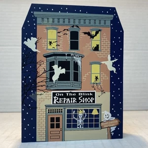 “The Cats Meow” Collectible Village “On The Blink Repair Shop” Halloween - Picture 1 of 5