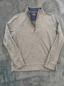 Vineyard Vines Sweater Boys Medium 12-14 Gray Saltwater 1/4 Zip Pullover - Picture 1 of 3