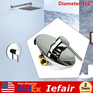 Shower Tap Control Valve Single Handle Brass Hot & Cold Mixer Faucet Wall Mount - Picture 1 of 11