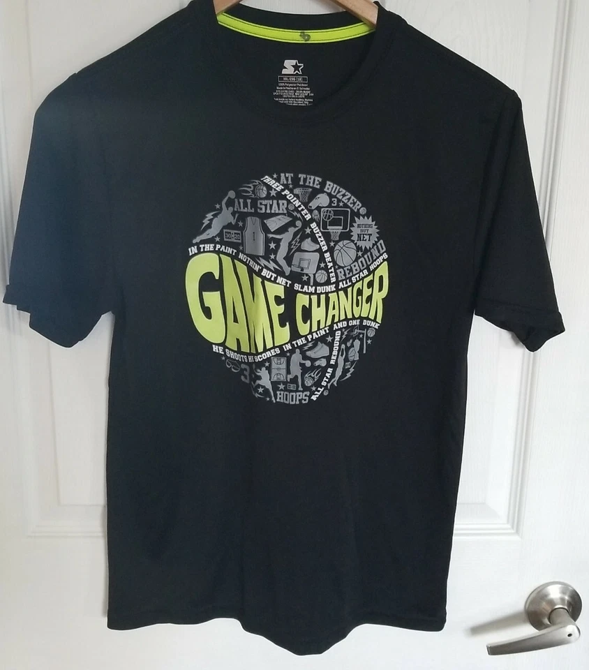 Starter Game Changer Pullover Shirt Top Youth Boys Sz 18 XXL Black Dri-fit EUC - Image 1 of 4