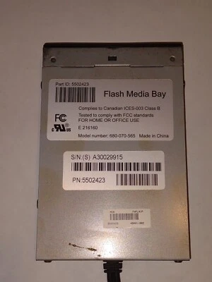 Gateway Computer 680-070-565 Flash Media Drive Bay De colección SD Compact Flash Mem Foto 1 de 4