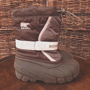 Sorel Stiefel Mädchen 12 braun Flurry Kinder isoliert wind regenabweisend Schnee rosa - Bild 1 von 11