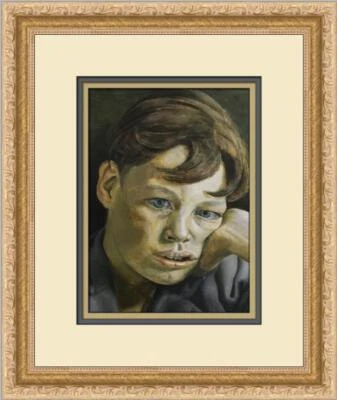 Estampado enmarcado personalizado cabeza de niño Lucian Freud  Foto 1 de 2