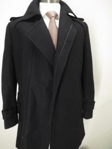Gorgeous CARDINAL of CANADA "Duboc" black asymmetric overcoat size M LKNW! N24 - Picture 1 of 11