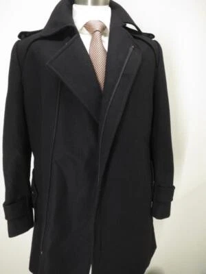Gorgeous CARDINAL of CANADA "Duboc" black asymmetric overcoat size M LKNW! N24 - Image 1 of 4