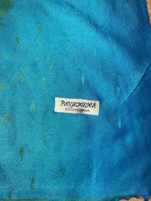 Mujer Arco Iris Pluma Diseño 100% Certificado Pashmina Con Etiqueta Foto 1 de 4