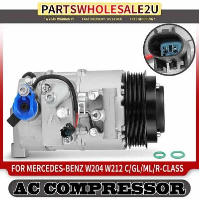 AC Compressor w/ Clutch for Mercedes-Benz C280 C300 C350 GL450 GL550 R350 ML500 - Image 1 of 4