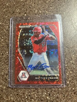 2021 Panini Draft Picks-Red Velocity Prizm #PDP220 Matthew Fraizer(RC)auto54/99  - Image 1 of 2