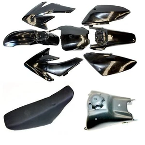 BLACK Fairing Fender Guard + Seat+ Fuel Tank CRF70 150cc PIT PRO Dirt Bike - Picture 1 of 11