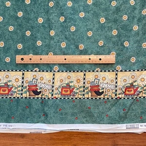 BTY Vintage Gänseblümchen Blumen Doppelrand Stoff Debbie Mumm - Bild 1 von 5