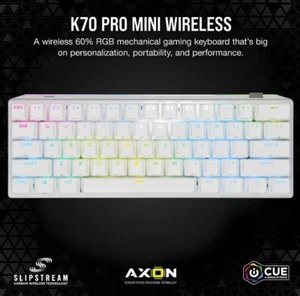 CORSAIR K70 PRO MINI WIRELESS RGB 60% Mechanical Gaming Keyboard, Backlit RGB LE - Picture 1 of 1