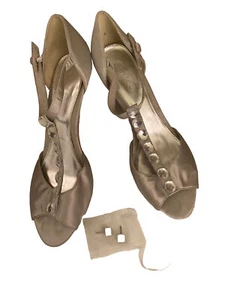 Mimosa Women’s Silver Heels Worn Once Size 9 - Foto 1 di 5