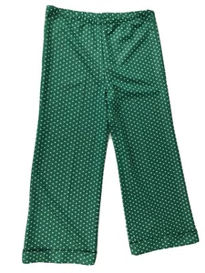 ILGWU Pants Vintage Green White Polka Dot Bell Bottom Womens See Photos For Size - Picture 1 of 11