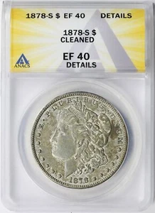 1878-S $1 Morgan Dollar ANACS EF40 Details Cleaned - Picture 1 of 4