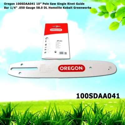 Oregon 100SDAA041 10" Pole Saw Single Rivet Guide Bar 1/4" .050 Gauge 58.0 DL - Image 1 of 4