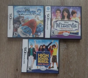 Nintendo DS Games LOT- High School Musical, Smurfs 2, Wizards of Waverly Place - Picture 1 of 5