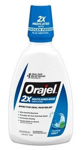 Orajel Antiseptic Mouth Rinse Mint 16oz NEW LOOK ^ - Picture 1 of 1