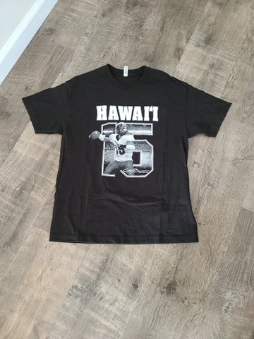 2022 Hawaii Rainbow Warriors Colt Brennan #15 tribute legacy camp black shirt L Cover