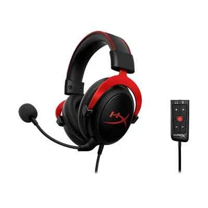 HyperX Cloud II Gaming Headset 7.1 Red Black 3.5mm Wired Mic Xbox PS4 PS5 - Picture 1 of 4
