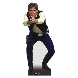 HAN SOLO Star Wars Harrison Ford Lifesize CARDBOARD CUTOUT Standup Standee F/S - Foto 1 di 2