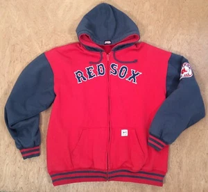 Boston Red Sox HOODIE XL FULL ZIP HEAVYWEIGHT PATCHES EMBROIDERY LOGO POCKETS - Picture 1 of 12