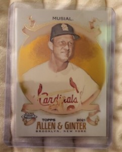 HOF Stan Musial #49/50 -2021 Topps Allen & Ginter Chrome Gold Refractor Parallel