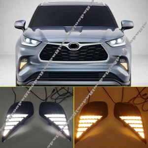For Toyota Highlander 2020-23 Working LED Fog Lamp Daytime Running Light upgrade - Picture 1 of 9