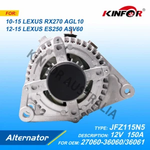 Fred Alternator Fits Lexus 2010+ RX350.RX400H ES250 ASV60 JFZ115N5.27060-36060.2 - Picture 1 of 3