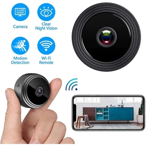 Mini cámara de seguridad 1080P HD Wifi, pequeña cámara de seguridad para el hogar para interiores y exteriores - Imagen 1 de 12