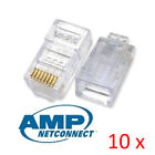 Lot 10pcs AMP Tyco Cat5e RJ45 8P8C Ethernet Network Modular Connector Plug