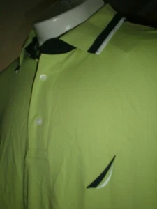 NEU MIT ETIKETT NAUTICA KLASSISCHE PASSFORM GRÜN MIT BLAU & WEISSER VERKLEIDUNG POLOSHIRT GRÖSSE: 2XL 2X XXL - Bild 1 von 2