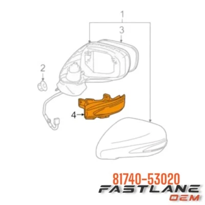 Lexus IS350 2008-2015 intermitente LED lateral nuevo OEM 81740-53020 Foto 1 de 4