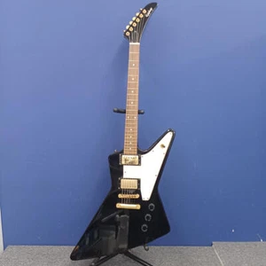 EPIPHONE 1958 KORINA EXPLORER model Black Electric Guitar Used From Japan - Afbeelding 1 van 11