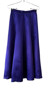 ESPIRIT Damen lila Satin ausgestellt Midirock Größe 5/6 (fällt X-Small in der Taille aus) - Bild 1 von 10