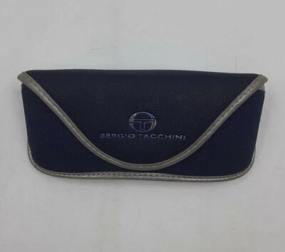 Estuche para gafas Sergio Tacchini SOLO protección de carcasa blanda azul plata borde Italia Foto 1 de 4