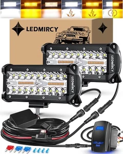 Kit de barra de luz LED de 7 pulgadas con interruptor basculante 6 modos blanco blanco y ámbar 6 modos - Imagen 1 de 9