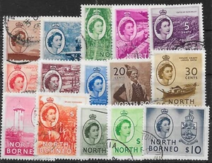 NORTH BORNEO SG371/86 1954-9 DEFINITIVE SET USED - Picture 1 of 1