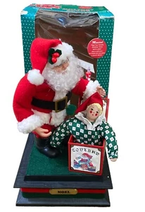 1993 Holiday Creations Lighted Musical Christmas Santa Claus Jack In A Box Elf - Picture 1 of 6