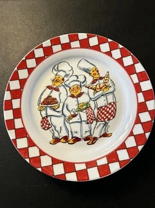 Italian Chef Set Of 4 Plates 7 1/2”I. GODINGER & CO - Picture 1 of 2